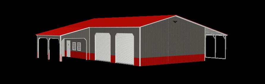 Garage with 2 roll up doors