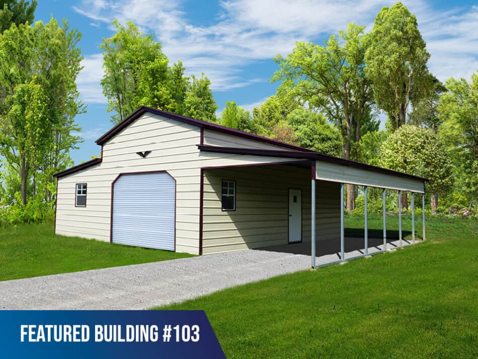 Featured-Building-103 - 42x30x12/8 Metal Horse Barn