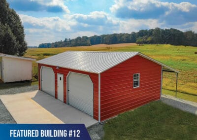 Featured-Building-12 -24x30x9 Vertical Roof Double Garage