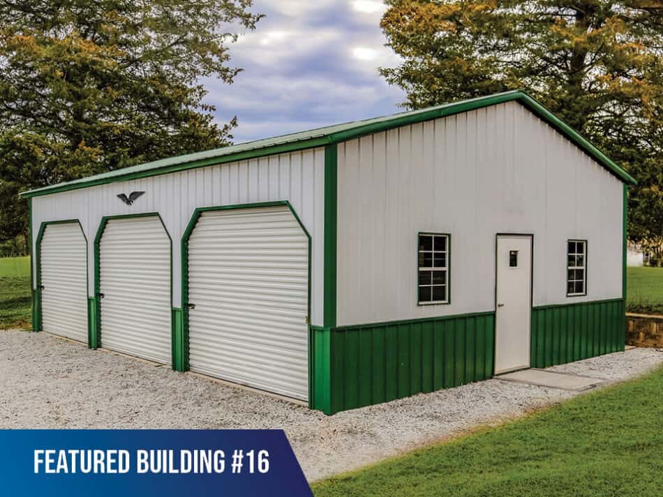 Featured-Building-16- Custom 3 Bay Side Entrance Garage