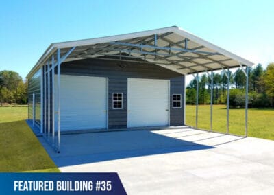 Featured-Building-35 - 30x50x9 Garage Carport Combo