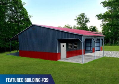 Featured-Building-39 - 54x50x12/9 Garage with Porch