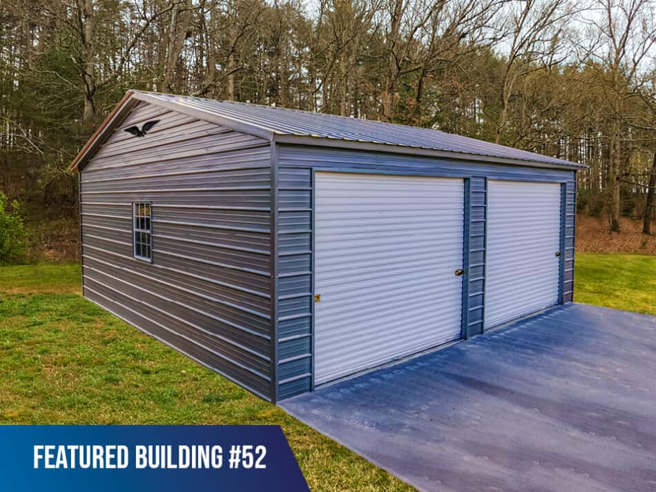 Featured-Building-52 - 24x25x9 Double Metal Garage
