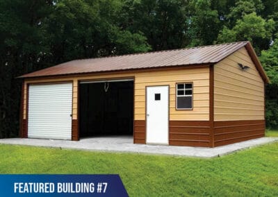 Featured-Building-7 -24x30x9 Vertical Roof Side Entry Double Garage