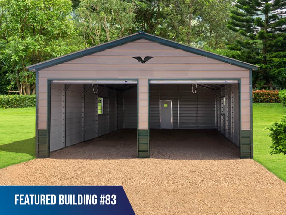 Featured-Building-83 - 24x30x9 Double Metal Garage
