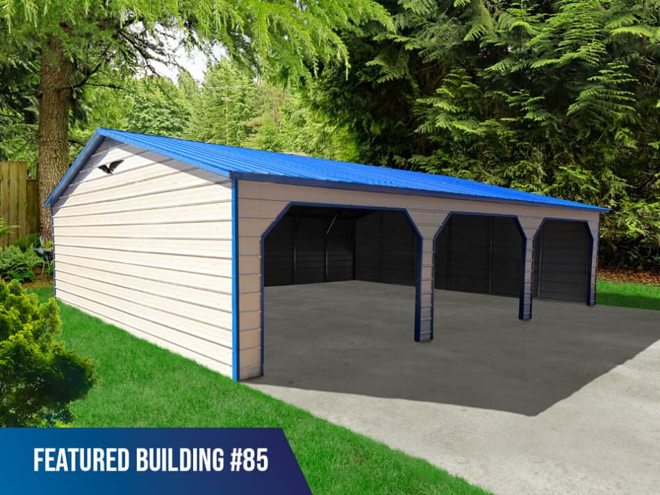 Featured-Building-85 - 30x35x9 3-Bay Metal Garage