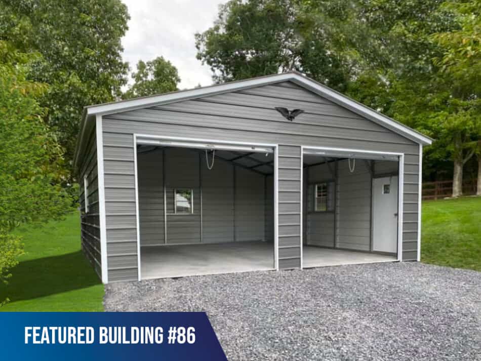 Featured-Building-86 - 22x25x9 Double Metal Garage