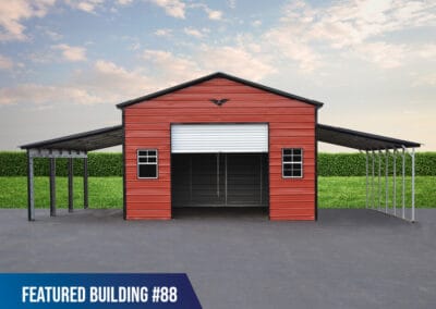 Featured-Building-88 - 44x30x12/8 Garage with Lean-To's