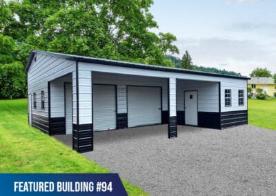 Featured-Building-94 - 32x35x12/9 Garage with Lean-To