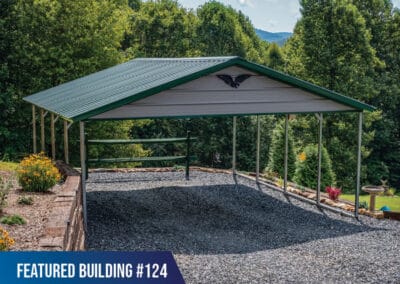 Featured Building 124 - 24X20X9 Carport with Vertical Roof