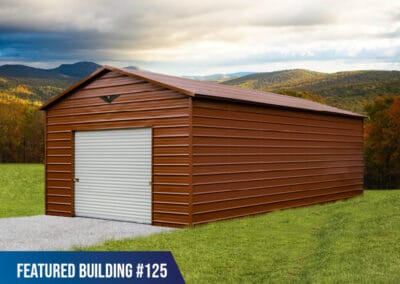 Featured Building 125 - 18x35x10 Metal Storage Barn Red