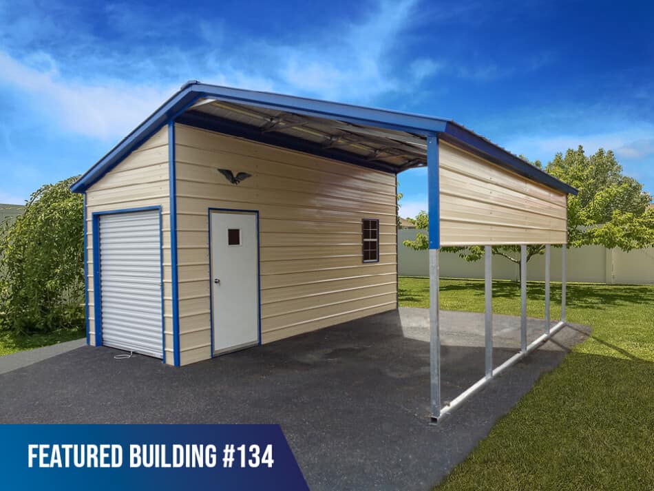 Featured Building 134 - 20x20x8 Side-Combo