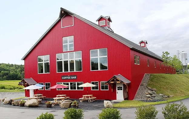 Red Commercial Building