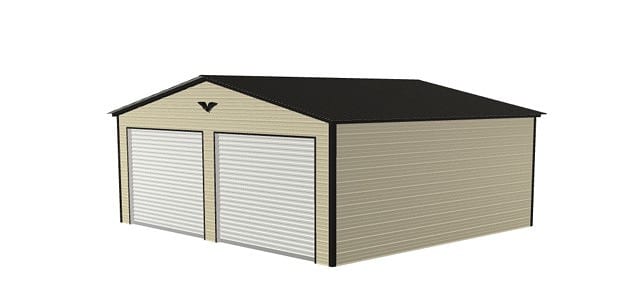 Introducing the 22x20x9 Double Metal Garage: - First Choice Carports