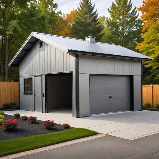 custom metal building with end and side roll up doors